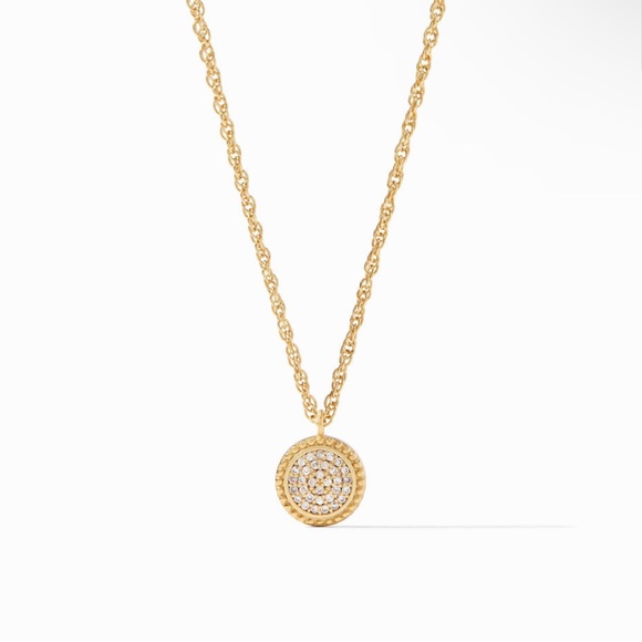 NWT RARE Authentic Luxury Minimalist Julie Vos pavé CZ Earring And Necklace Set - Picture 5 of 17